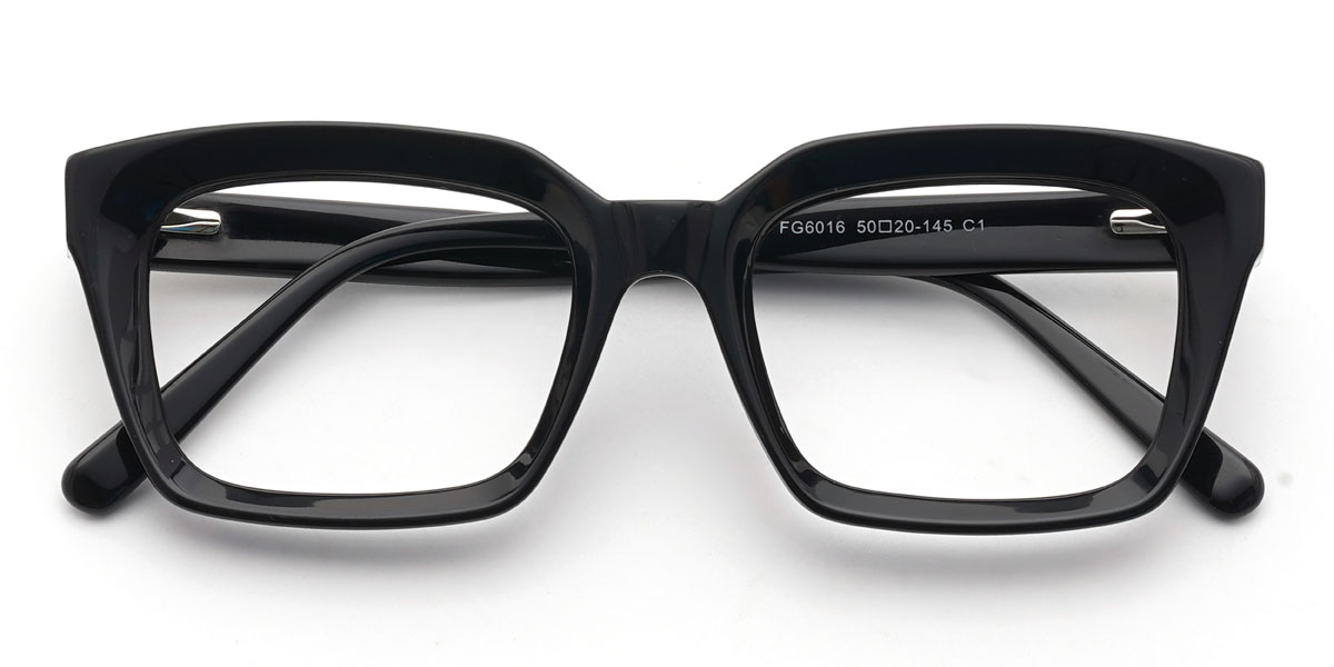 Black Rayven Glasses - Rectangle Glasses