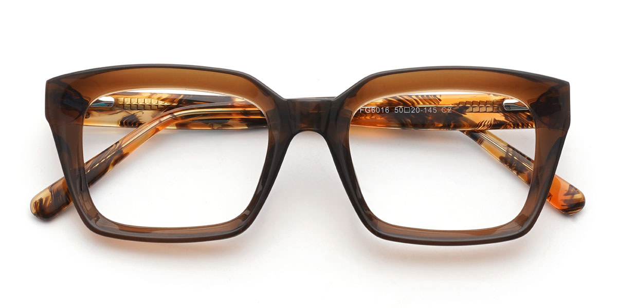 Brown Rayven Glasses - Rectangle Glasses