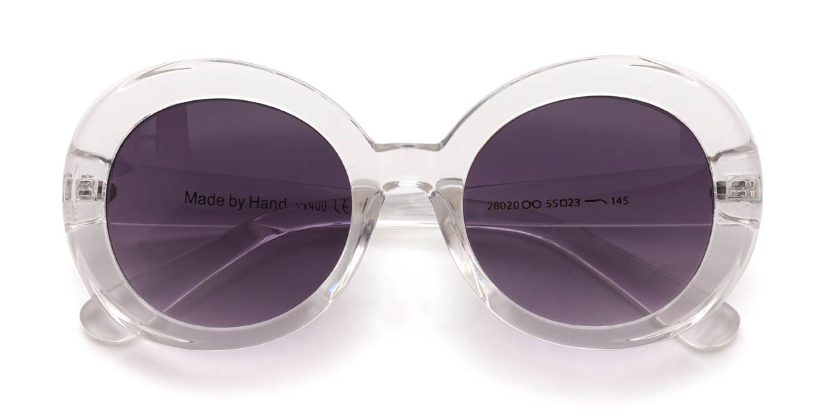 Clear Gradual Purple Callaway Glasses - Oval Sunglasses