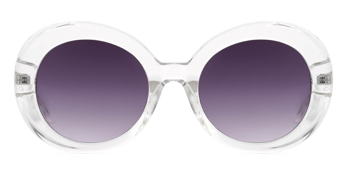 Clear Gradual Purple Callaway Glasses - Oval Sunglasses