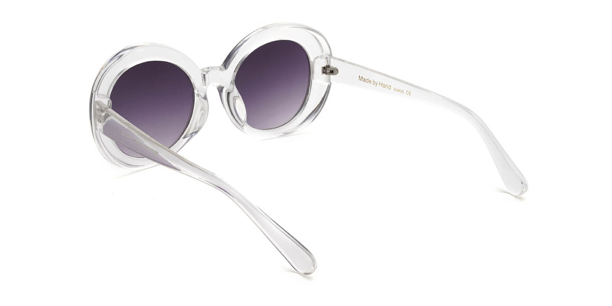 Clear Gradual Purple Callaway Glasses - Oval Sunglasses