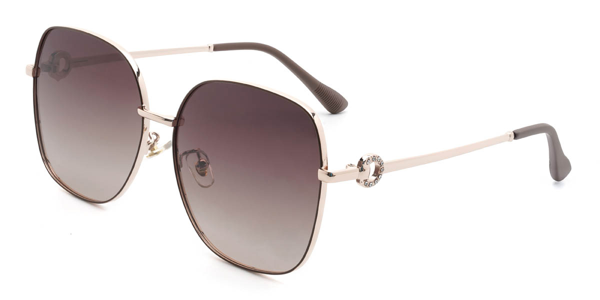 Arany Gradual Barna Stiles Szemüveg - Square Sunglasses
