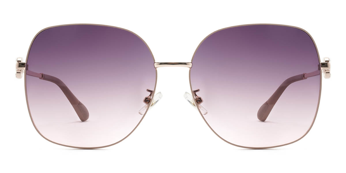 Gold Purple Pink Stiles - Square Sunglasses
