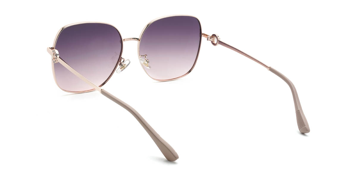 Gold Purple Pink Stiles Glasses - Square Sunglasses