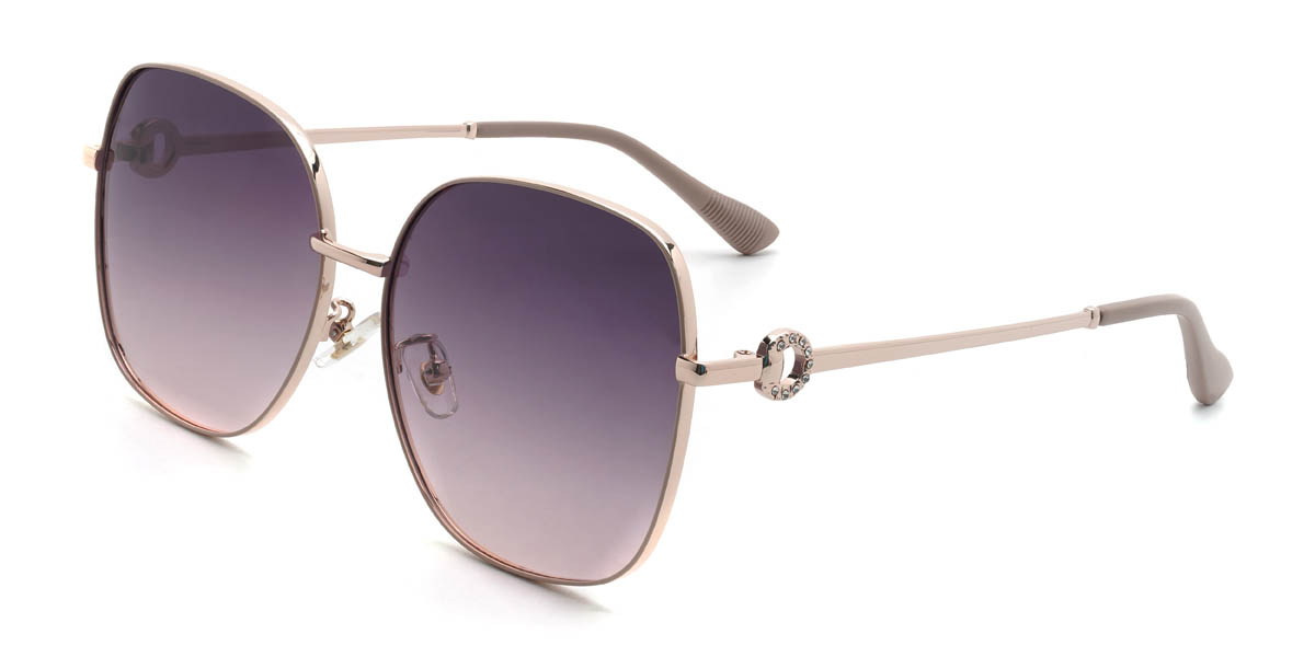 Gold Purple Pink Stiles Glasses - Square Sunglasses