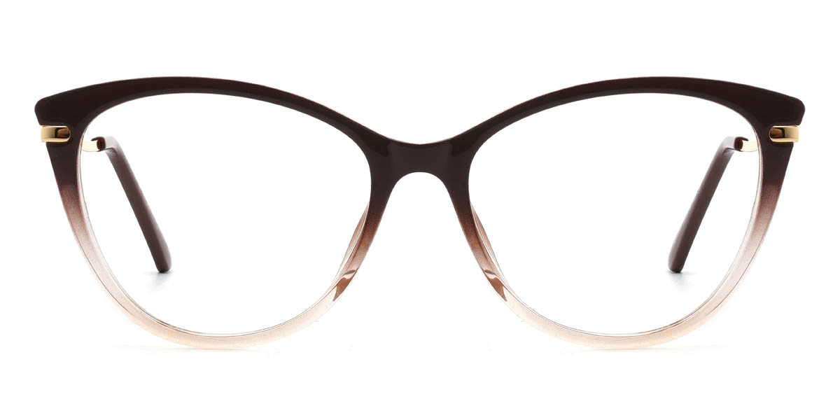 Marrón degradado Hakim Gafas - Cat Eye Glasses
