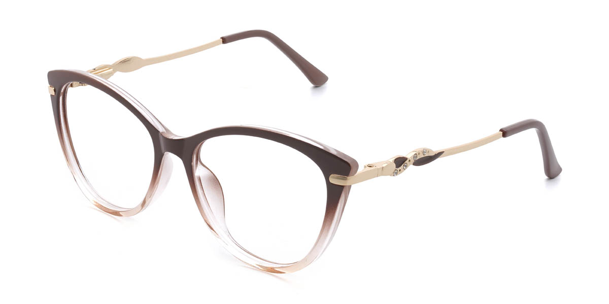 Marrón degradado Hakim Gafas - Cat Eye Glasses