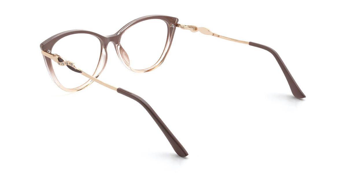 Marrón degradado Hakim Gafas - Cat Eye Glasses