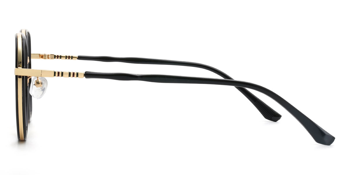 Gold Black Jahkai Glasses - Oval Glasses