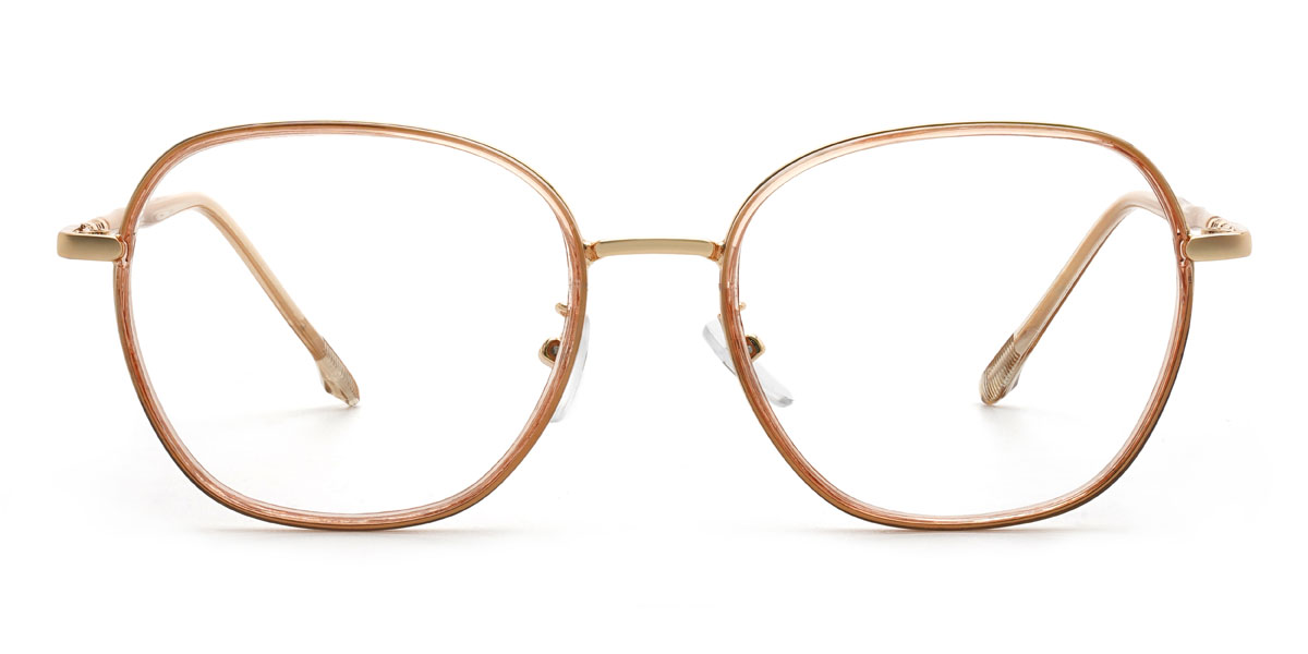 Gold Pink Jahkai Glasses - Oval Glasses