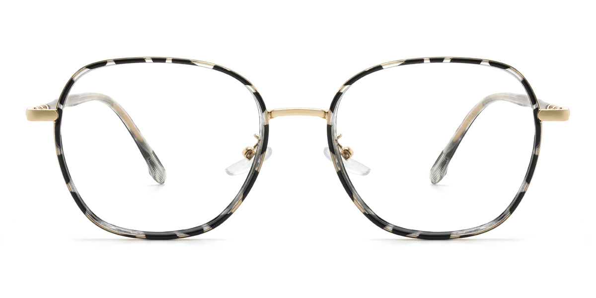 Gold Black Tortoiseshell Jahkai - Oval Glasses
