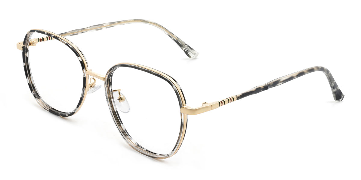 Gold Black Tortoiseshell Jahkai Glasses - Oval Glasses