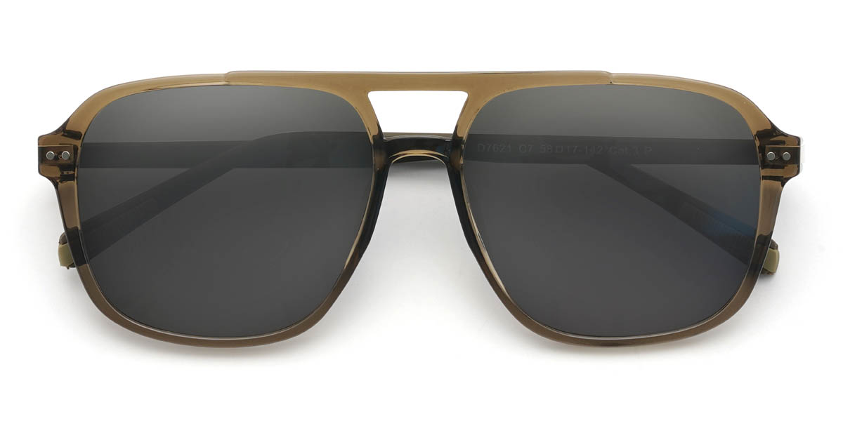 Olive Green Grey Luigi Glasses - Aviator Sunglasses