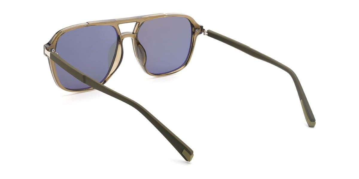 Olive Green Grey Luigi Glasses - Aviator Sunglasses