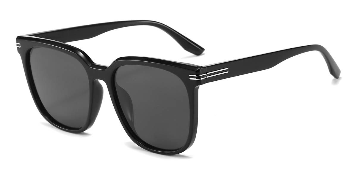 Black Grey Buckley Glasses - Square Sunglasses