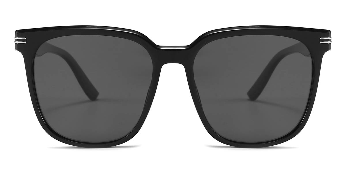 Black Grey Buckley - Square Sunglasses