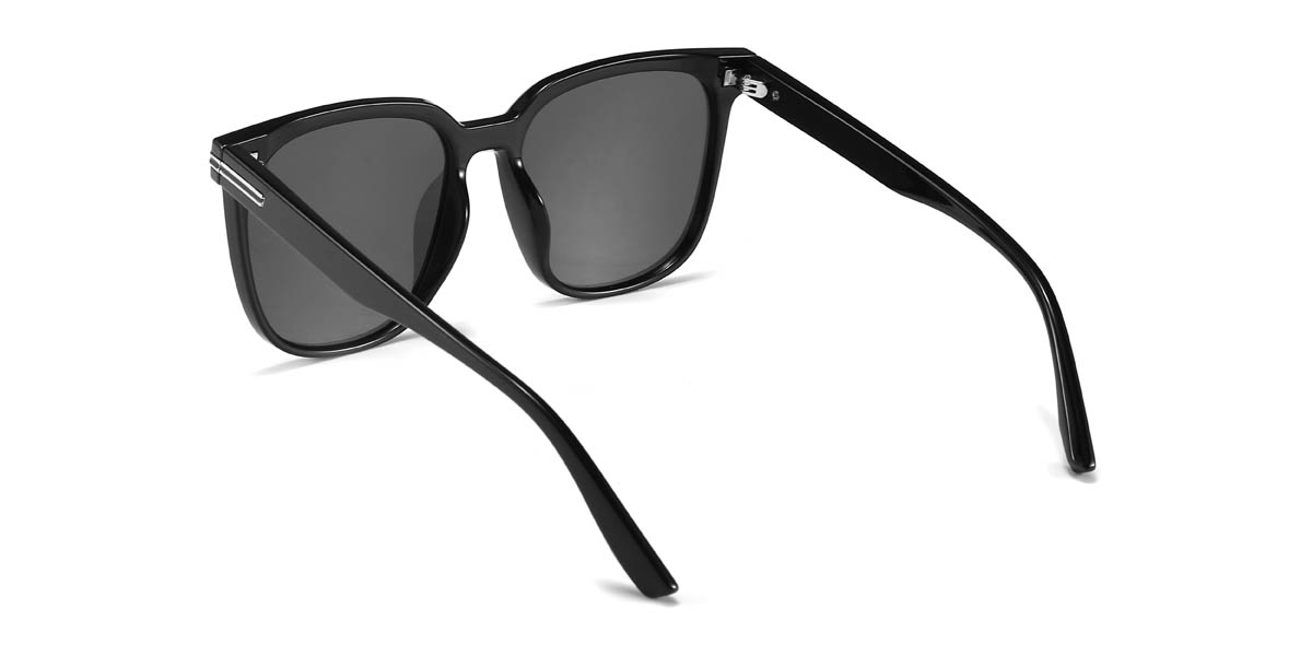 Black Grey Buckley Glasses - Square Sunglasses