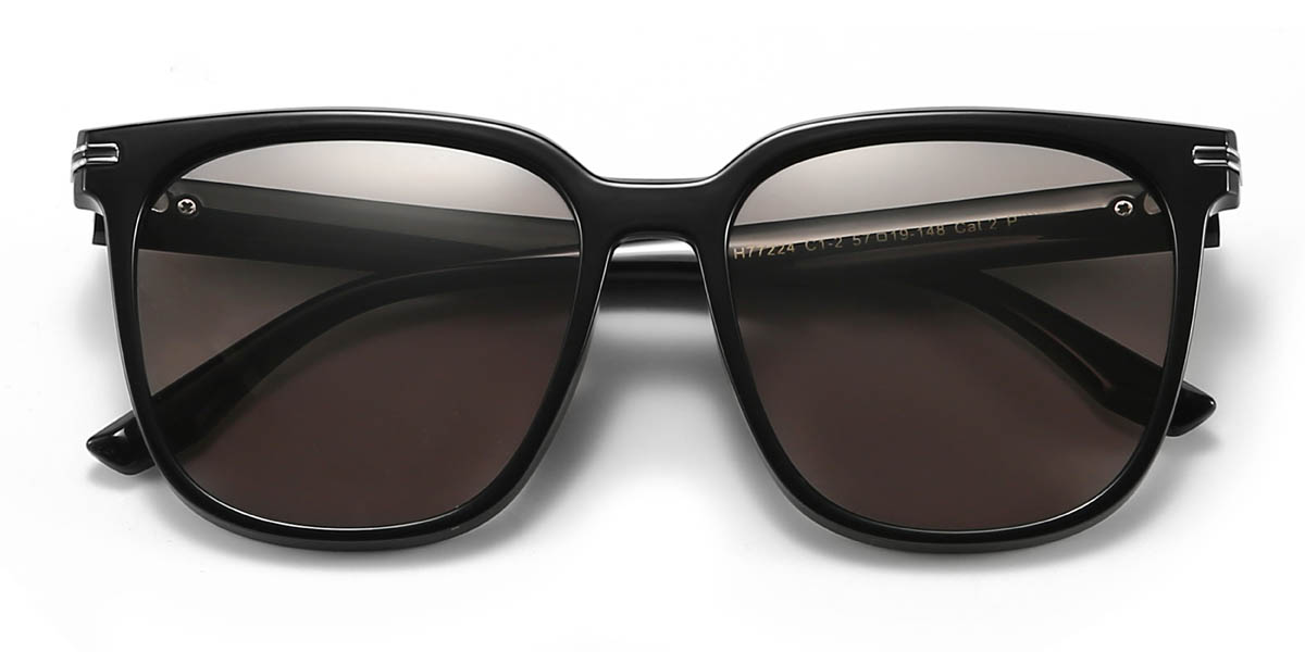 Black Brown Buckley Glasses - Square Sunglasses