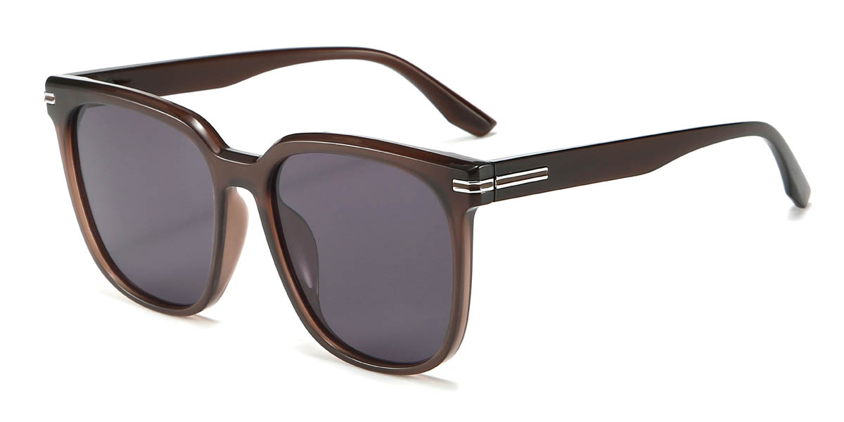 Braun Grau Buckley Brille - Square Sunglasses