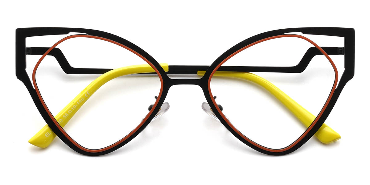 Orange Black Munira Glasses - Cat Eye Glasses