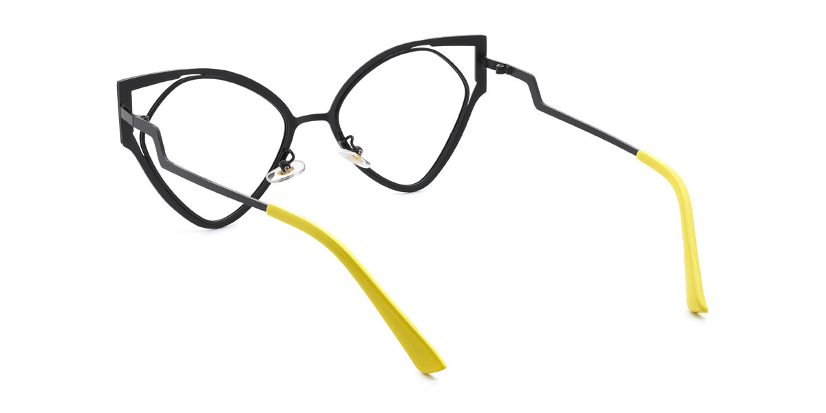 Orange Black Munira Glasses - Cat Eye Glasses