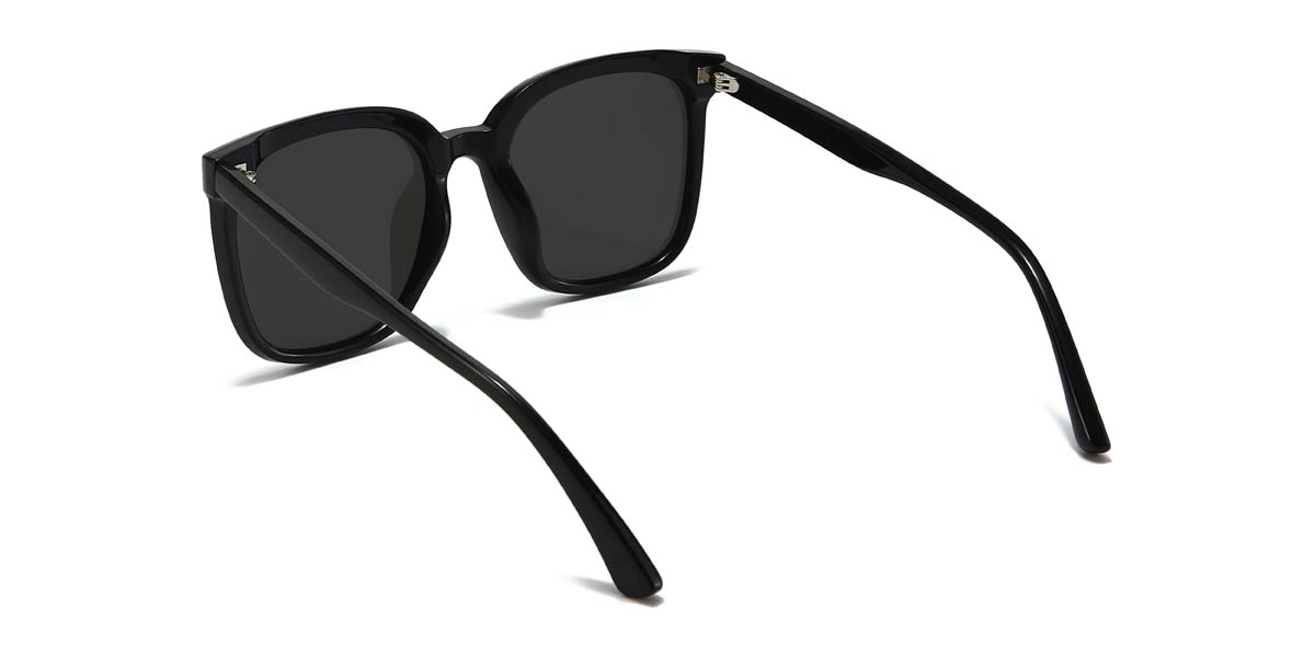 Black Grey Lupita Glasses - Square Sunglasses