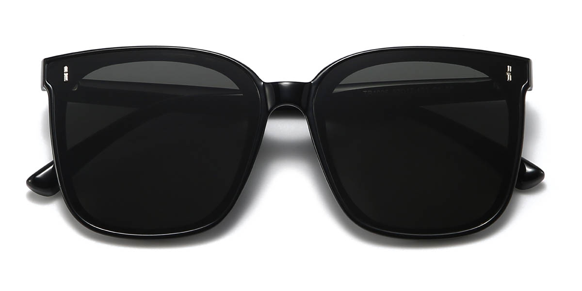 Black Grey Lupita Glasses - Square Sunglasses