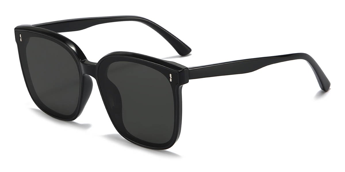 Black Grey Lupita Glasses - Square Sunglasses