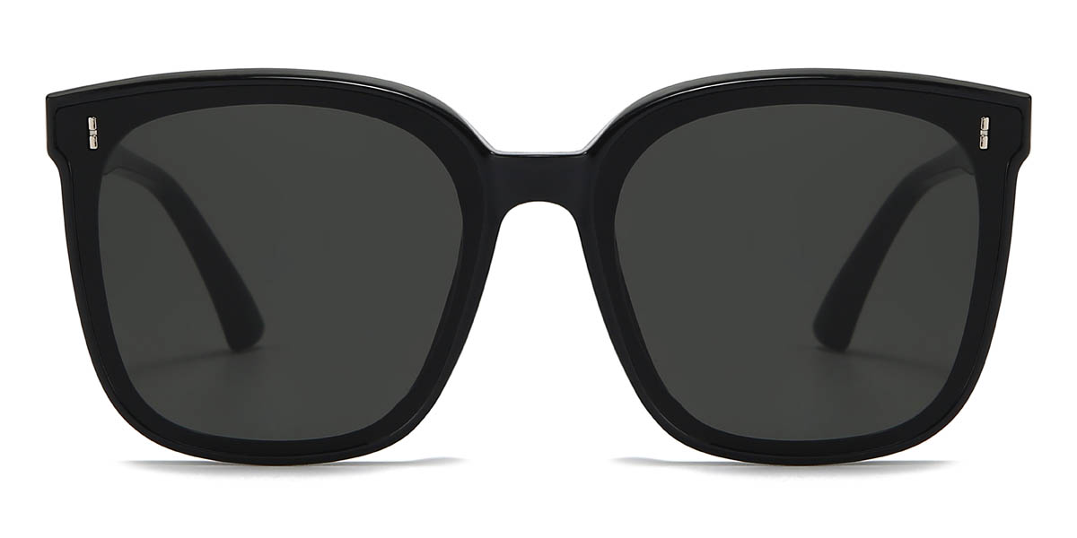 Black Grey Lupita - Square Sunglasses