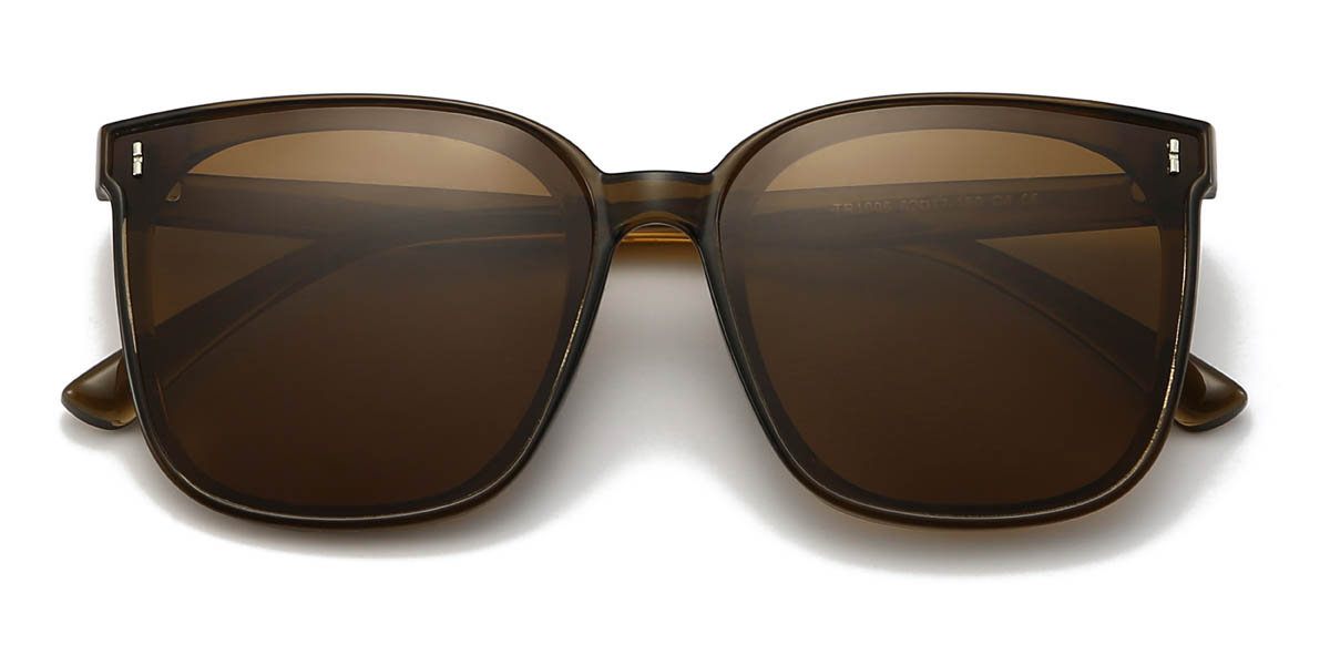 Brown Brown Lupita Glasses - Square Sunglasses