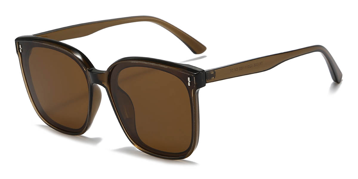 Brown Brown Lupita Glasses - Square Sunglasses