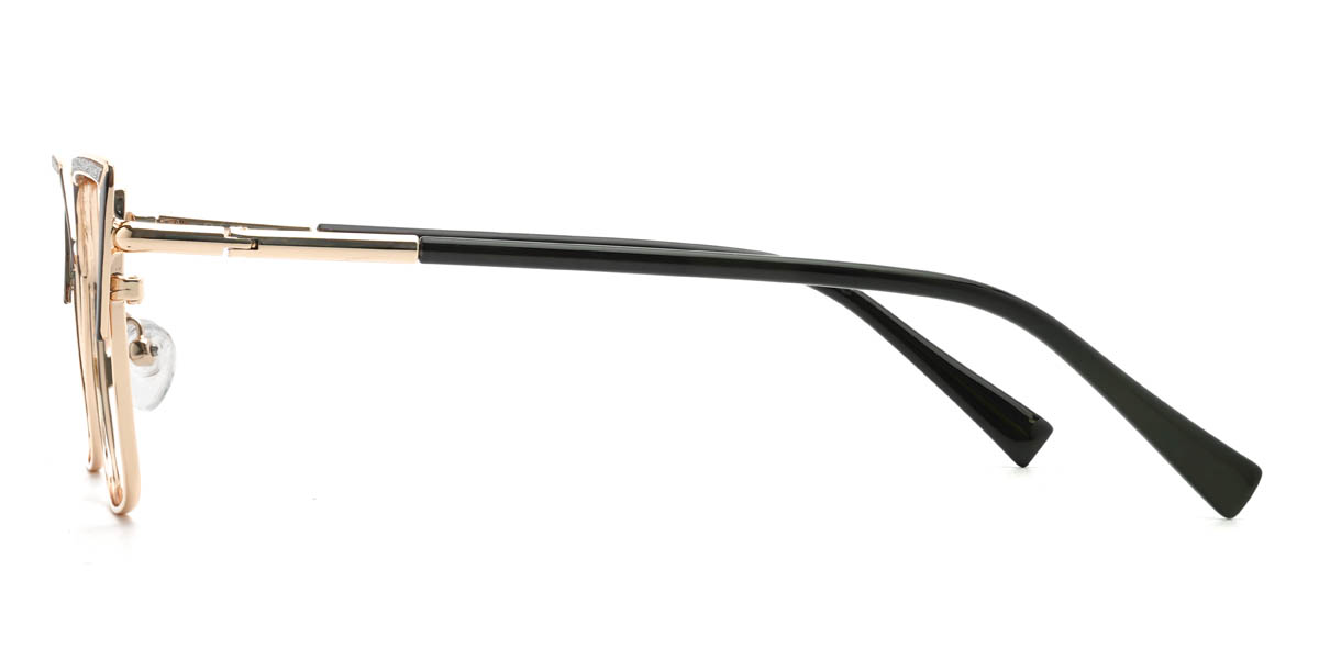 Gold Black Humaira Glasses - Cat Eye Glasses