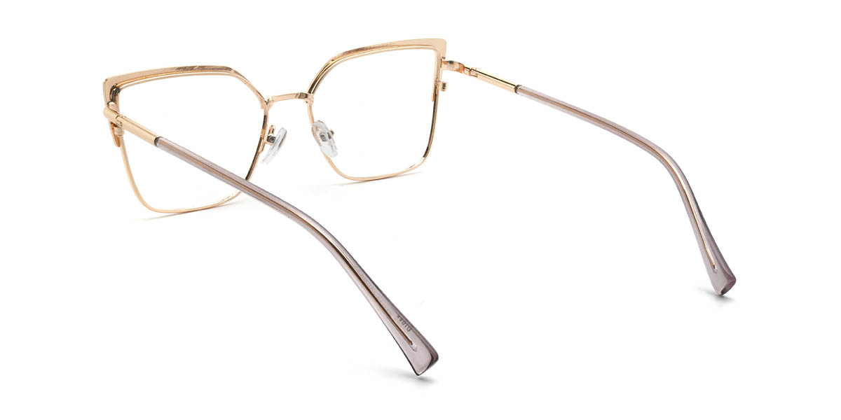 Gold Grey Humaira Glasses - Cat Eye Glasses
