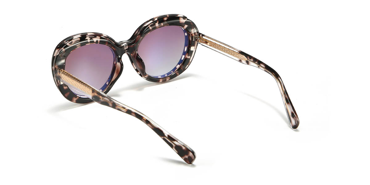 Tortoiseshell Gradual Brown Rorie Glasses - Oval Clip-On Sunglasses