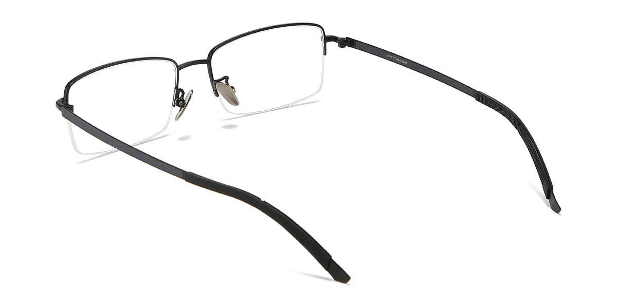 Black Evelin Glasses - Rectangle Glasses