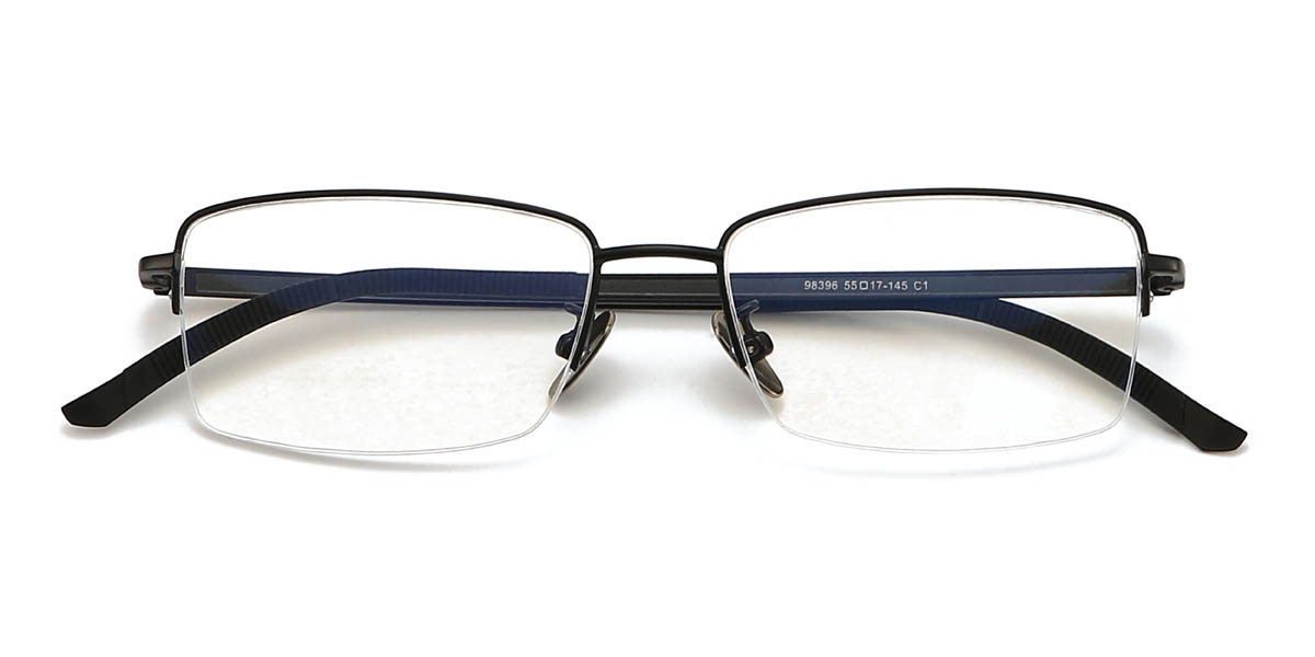 Black Evelin Glasses - Rectangle Glasses