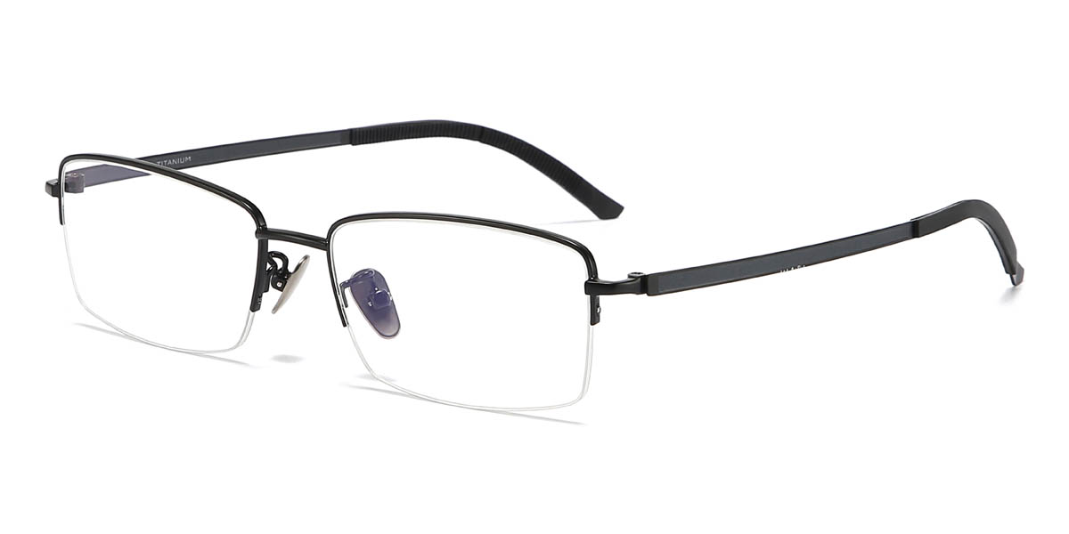Black Evelin Glasses - Rectangle Glasses