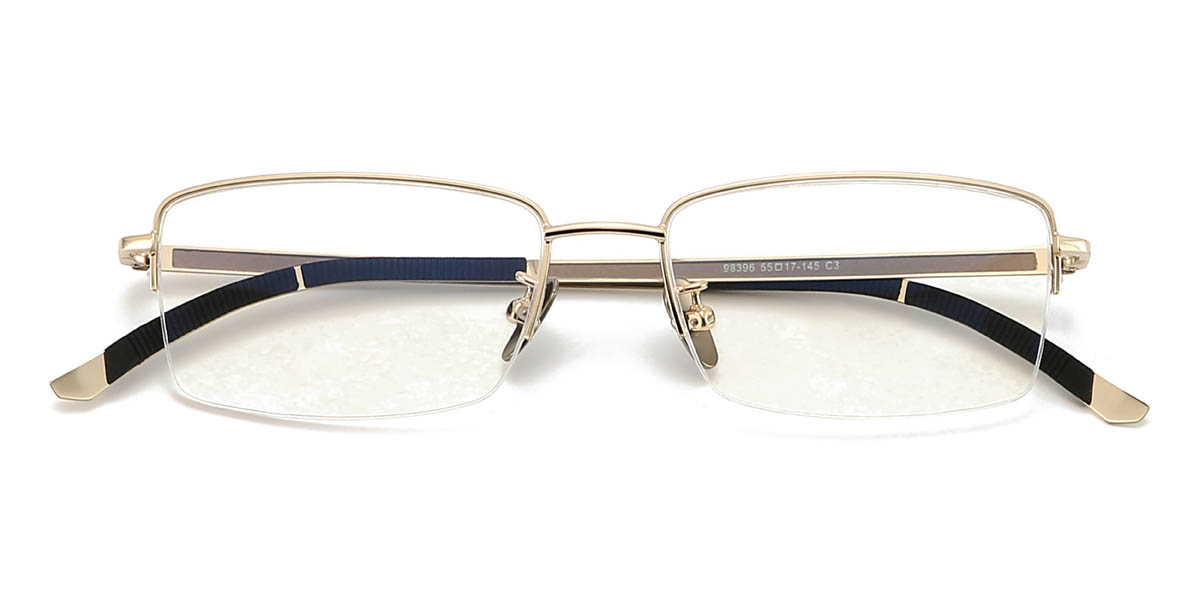 Gold Evelin Glasses - Rectangle Glasses
