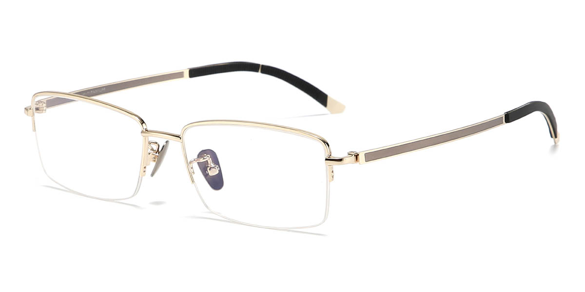 Gold Evelin Glasses - Rectangle Glasses