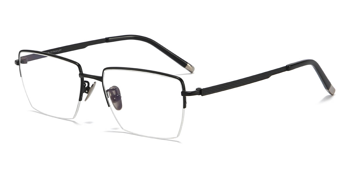 Black Christos Glasses - Rectangle Glasses