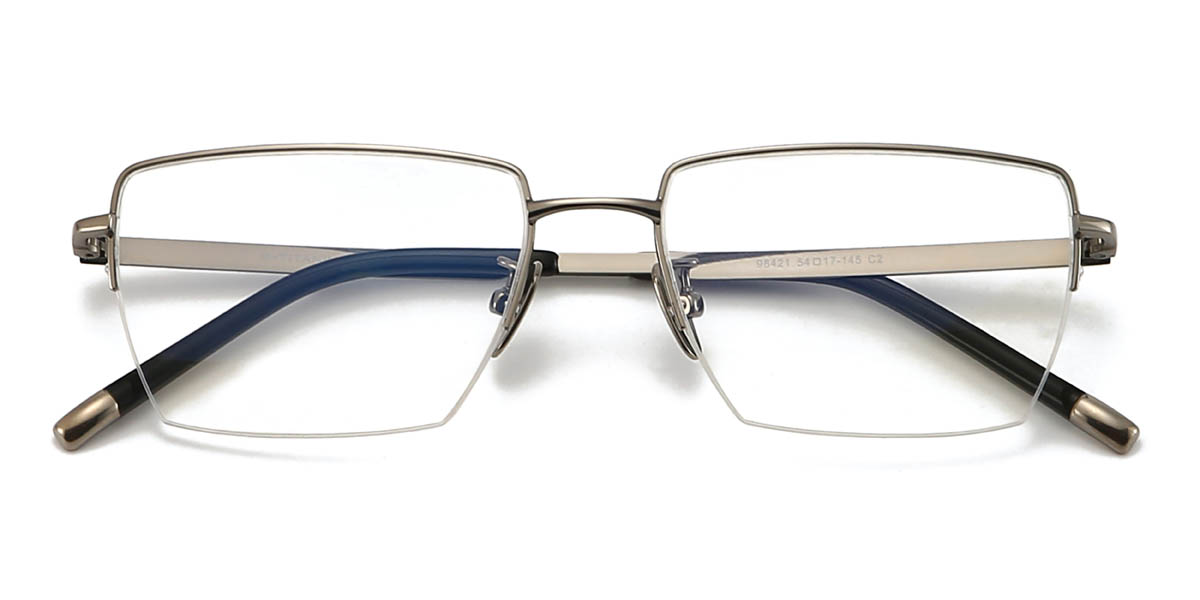 Silver Christos Glasses - Rectangle Glasses