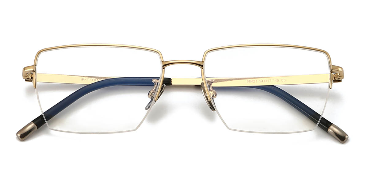 Gold Christos Glasses - Rectangle Glasses