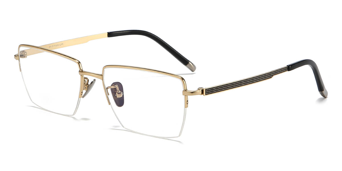 Gold Christos Glasses - Rectangle Glasses