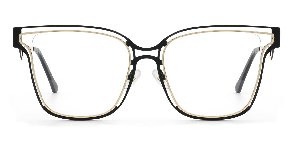 Gold Black Zahmir - Square Glasses
