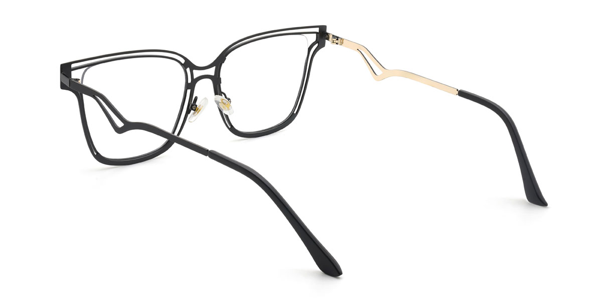 Gold Black Zahmir Glasses - Square Glasses