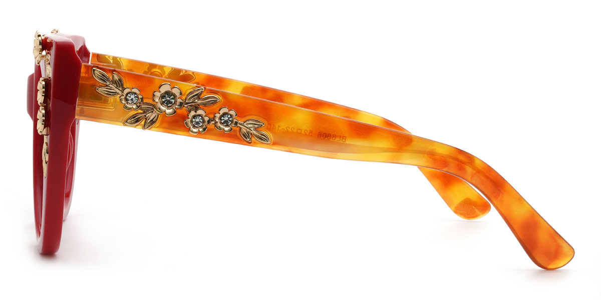 Red Kalena Glasses - Cat Eye Glasses