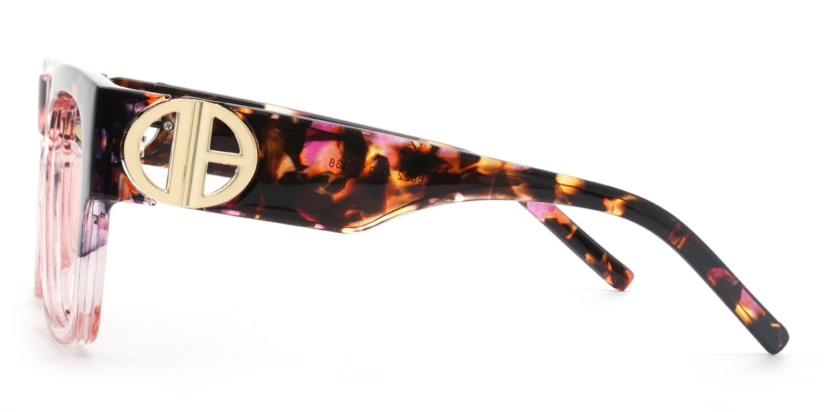 Pink Pink Tortoiseshell Remmy Glasses - Square Glasses