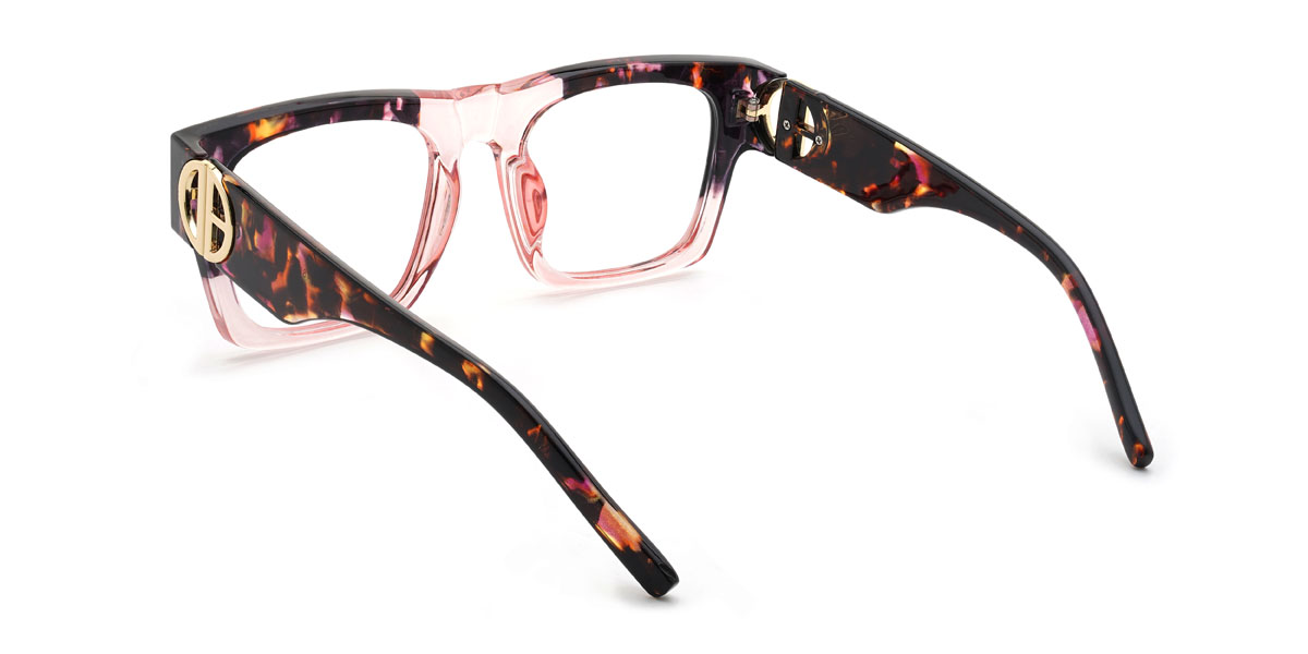 Pink Pink Tortoiseshell Remmy Glasses - Square Glasses