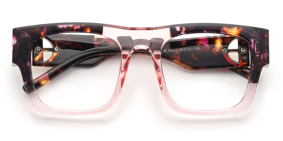 Pink Pink Tortoiseshell Remmy Glasses - Square Glasses