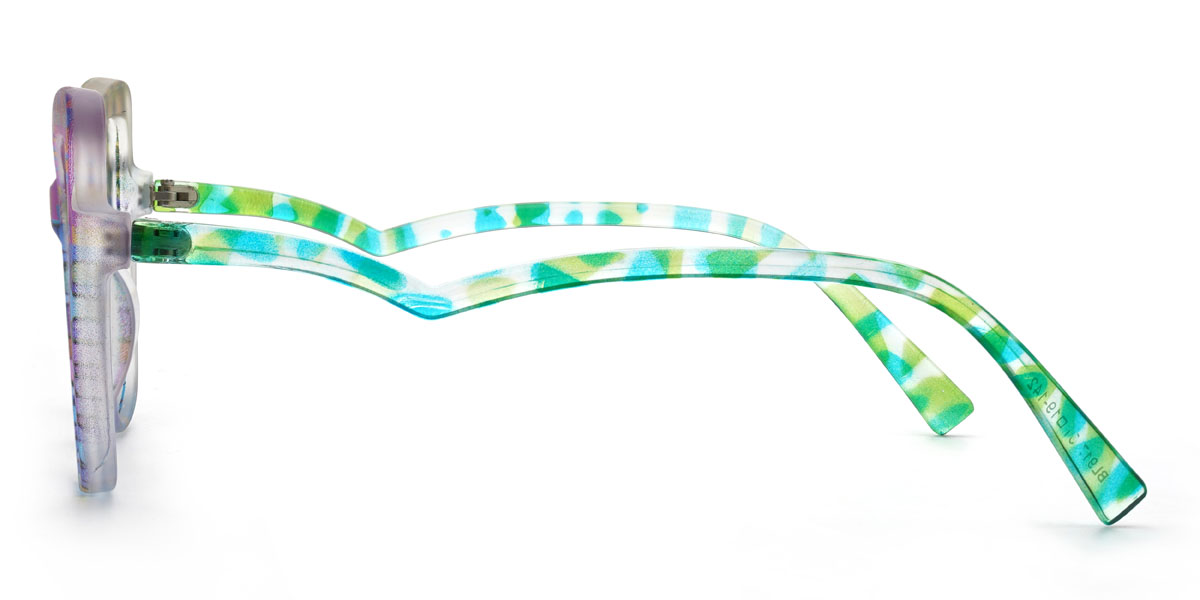 Zöld Lila Kék Graffiti Emeline Szemüveg - Cat Eye Glasses